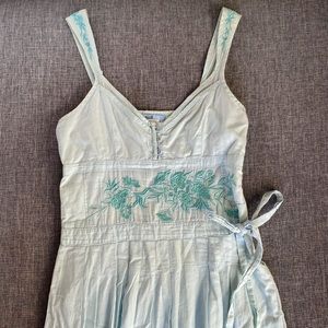 Embroidered midi summer dress